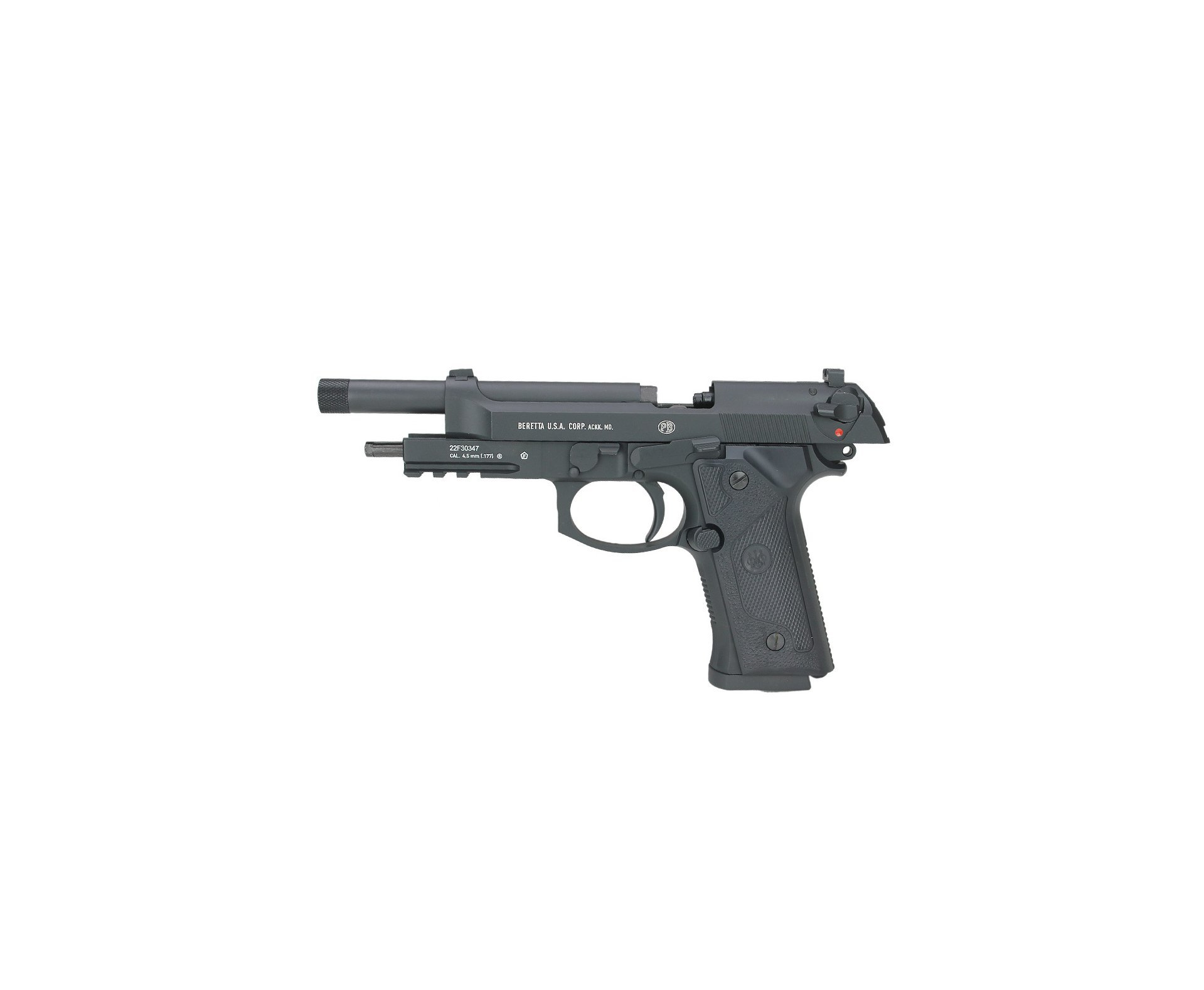 Artefato de Pressão Co2 Beretta M9A3 Black Blowback 4.5mm Steel BB