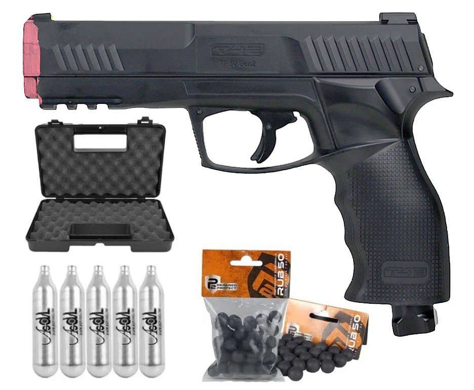 Pistola de Pressão CO2 HDP T4E P320 Defense Cal .50 LTL Umarex + Co2 + Esferas + Maleta Case