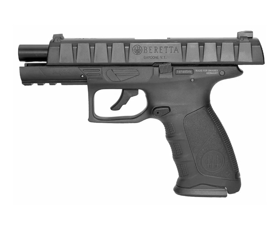 Pistola De Pressão Co2 Beretta APX Blowback Full Metal 4,5mm + CO2 + Alvos + Esferas