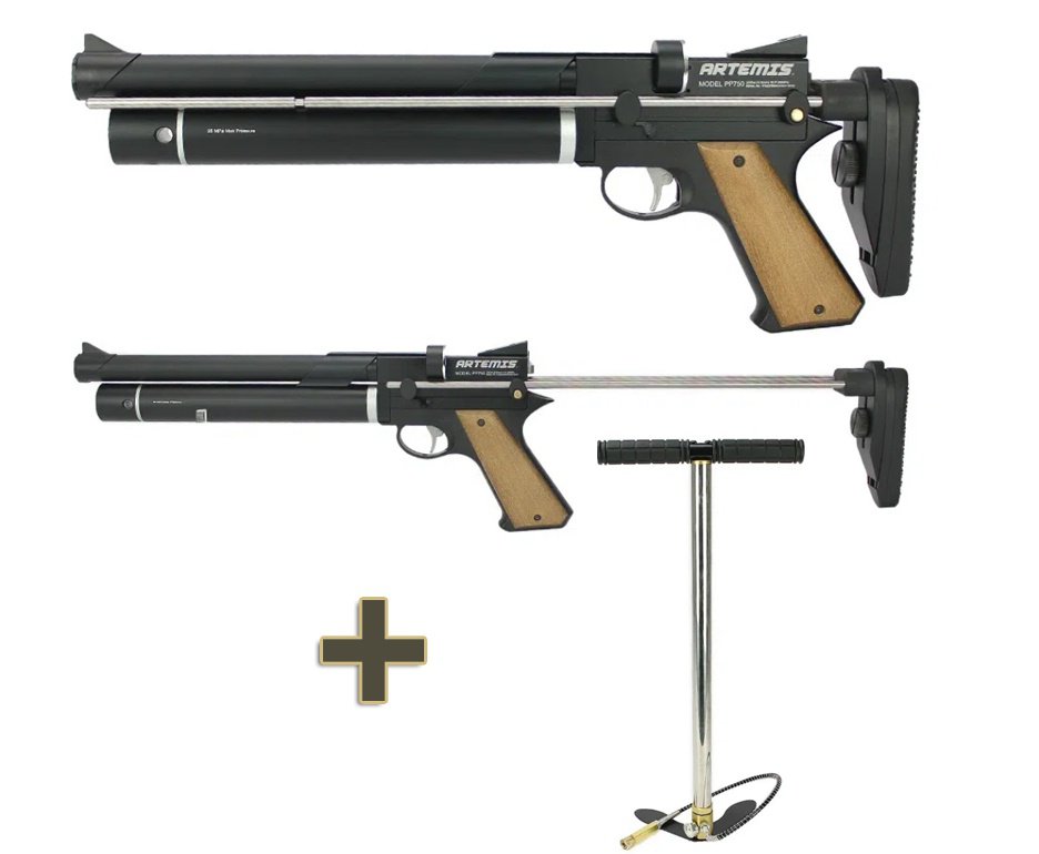 Pistola de Pressão PCP Artemis PP750 5.5 FXR + Bomba