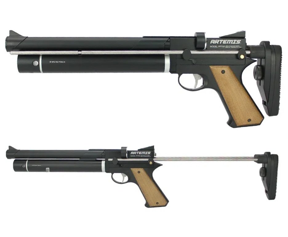 Pistola de Pressão PCP Artemis PP750 Stocker 4.5 9 Tiros FXR