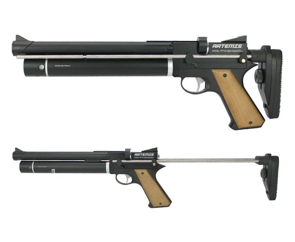 Pistola de Pressão PCP Artemis PP750 Stocker 4.5 9 Tiros FXR