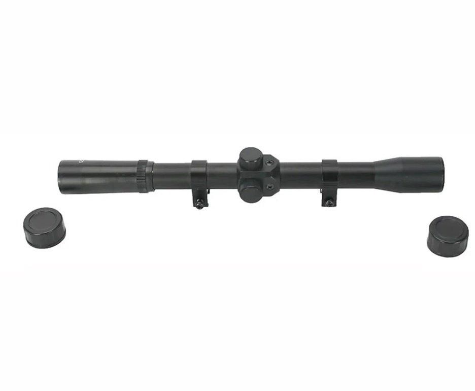 Carabina de Pressão Dione 4G 4,5mm Gas Ram 55kg Instalado - Rossi + Luneta 4x20 + Chumbinho +Alvo descartável