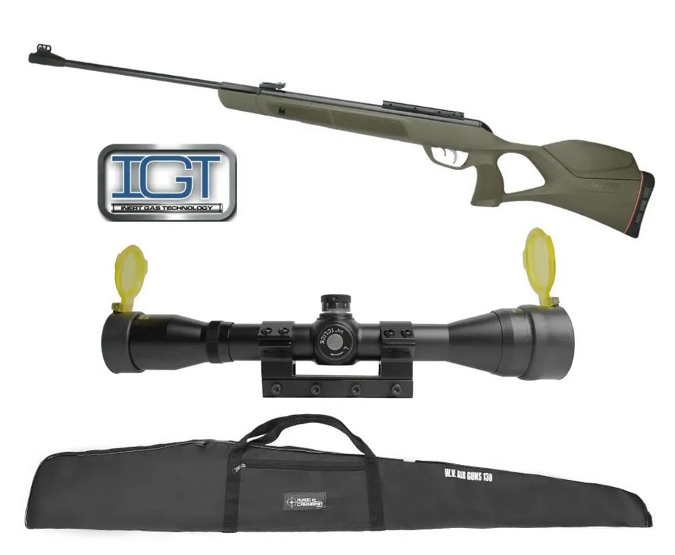 Carabina De Pressão G-magnum 1250 Igt Jungle Mach 1 Gas Ram Cal 5,5mm - Gamo + Luneta 4x32+ Capa