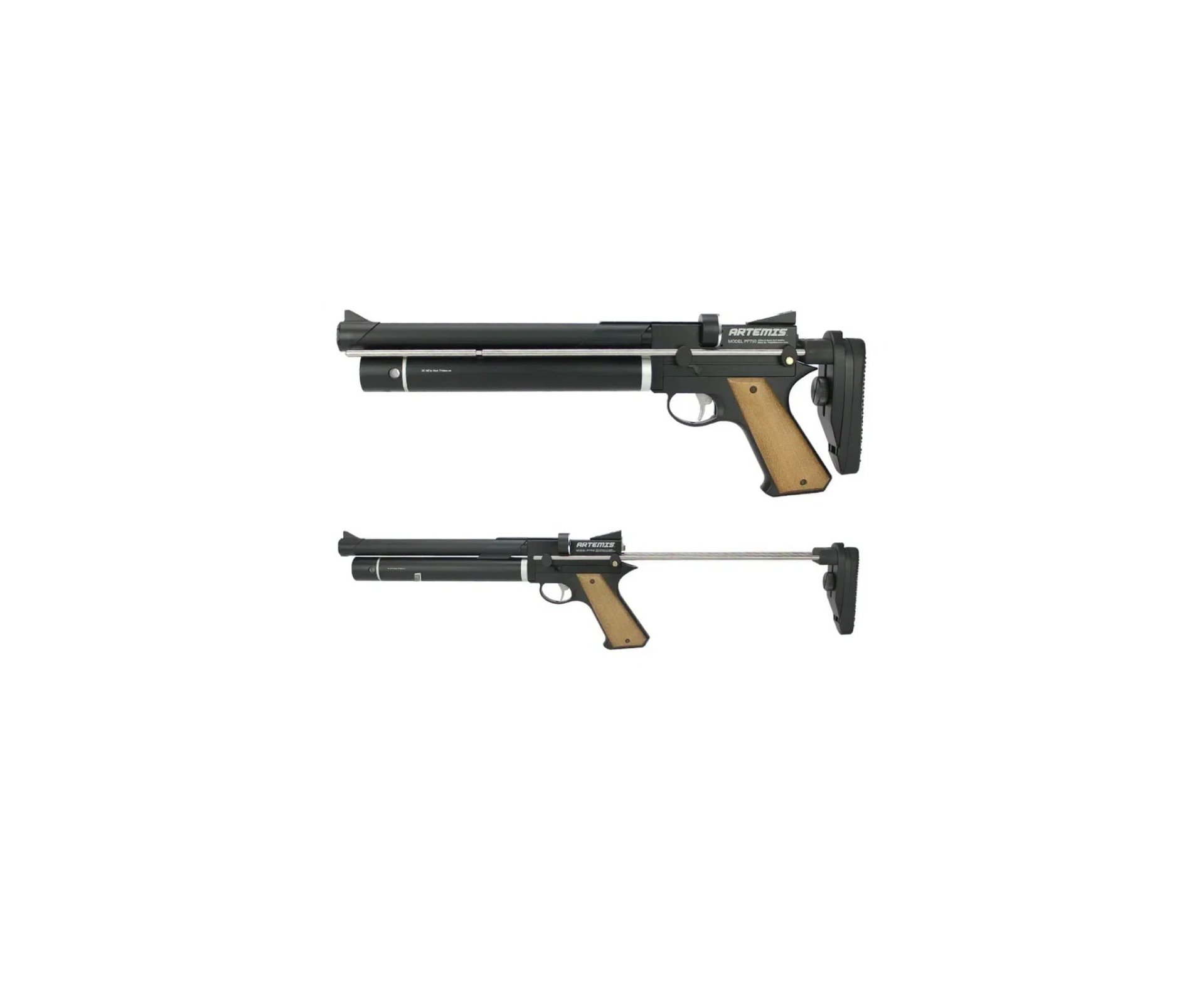 Pistola de Pressão PCP Artemis PP750 Stocker 4.5 9 Tiros FXR + Bomba