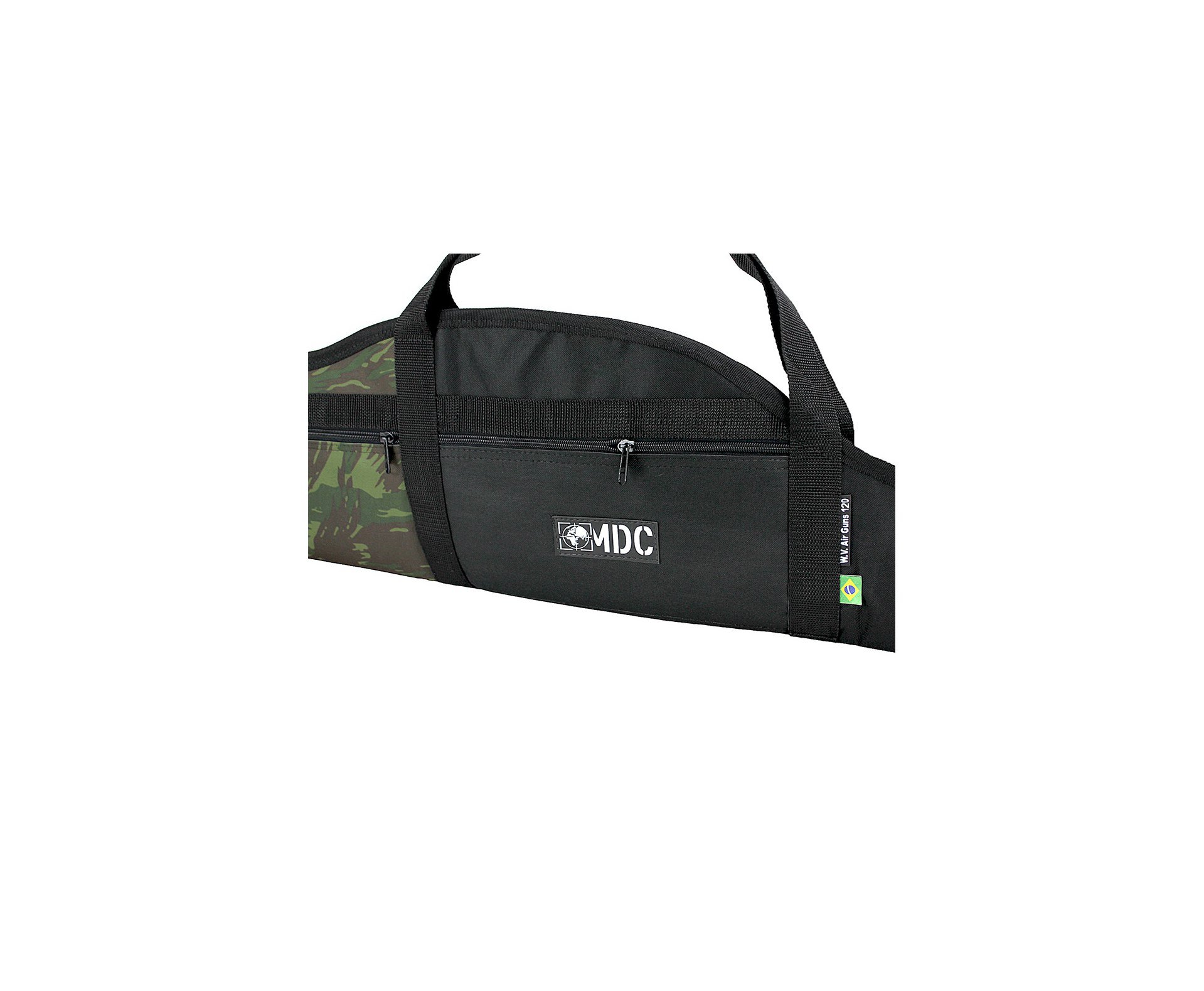 Capa Para Carabina MDC Dron Premium 120cm (Preto com Camuflada)