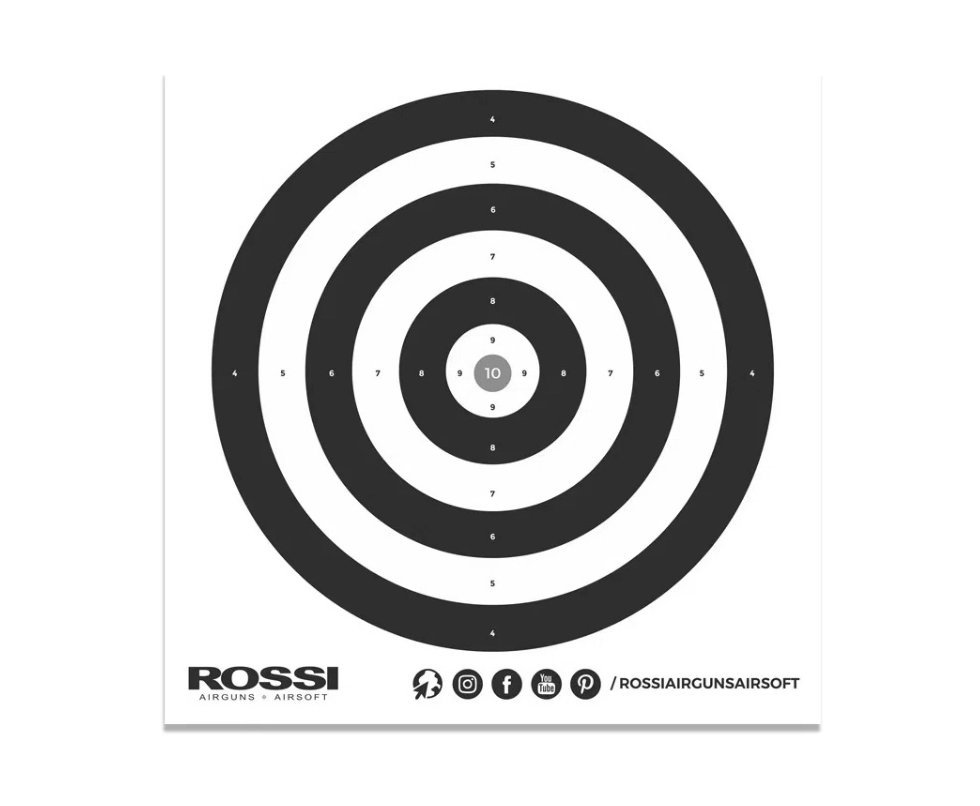 Alvo Papel Airguns Airsoft  140x140mm 05und - Rossi