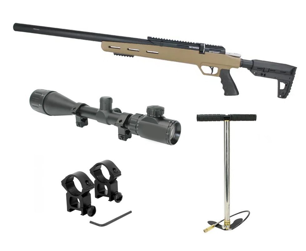 Carabina de Pressão PCP Artemis M30C Upper 5,5mm+Luneta 6-24x50+Bomba+Mount 22mm