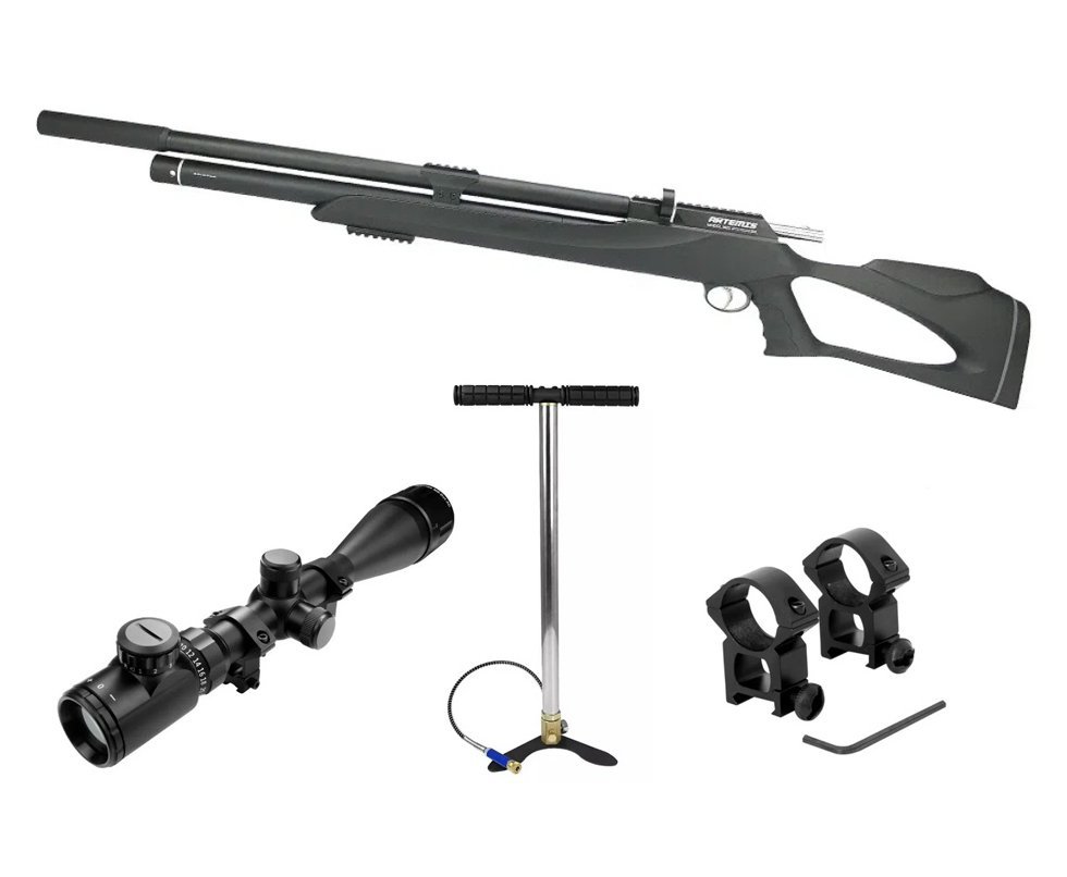 Carabina De Pressão PCP M25 Thunder Black 7.62mm .30 Artemis FXR + Luneta 6-24x50 + Bomba + Mount 22mm