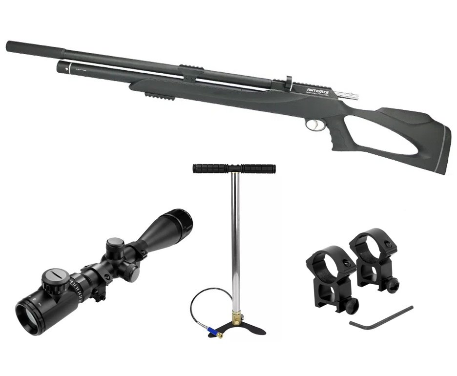 Carabina De Pressão PCP M25 Thunder Black 9mm .35 Artemis FXR + Luneta 6-24x50 + Bomba + Mount 22mm