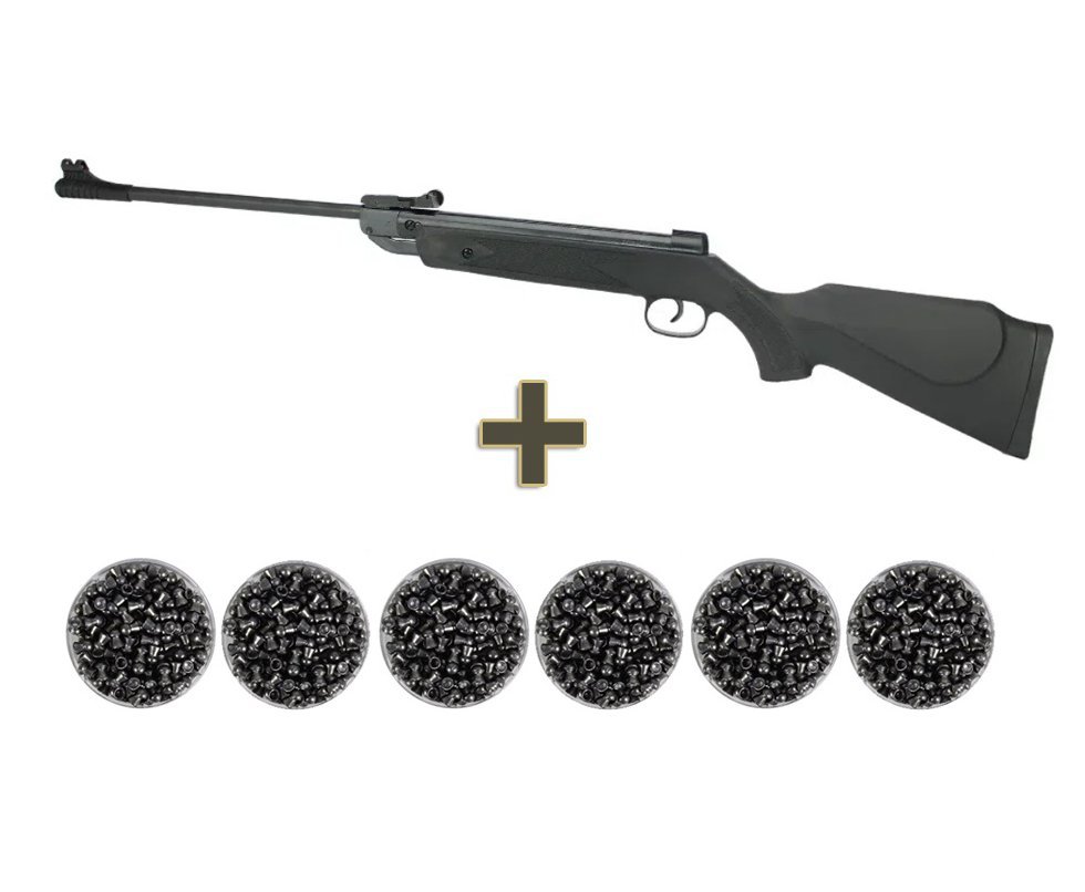 Carabina De Pressão Qgk 14 Black Edition 5,5mm + 6 Chumbinhos