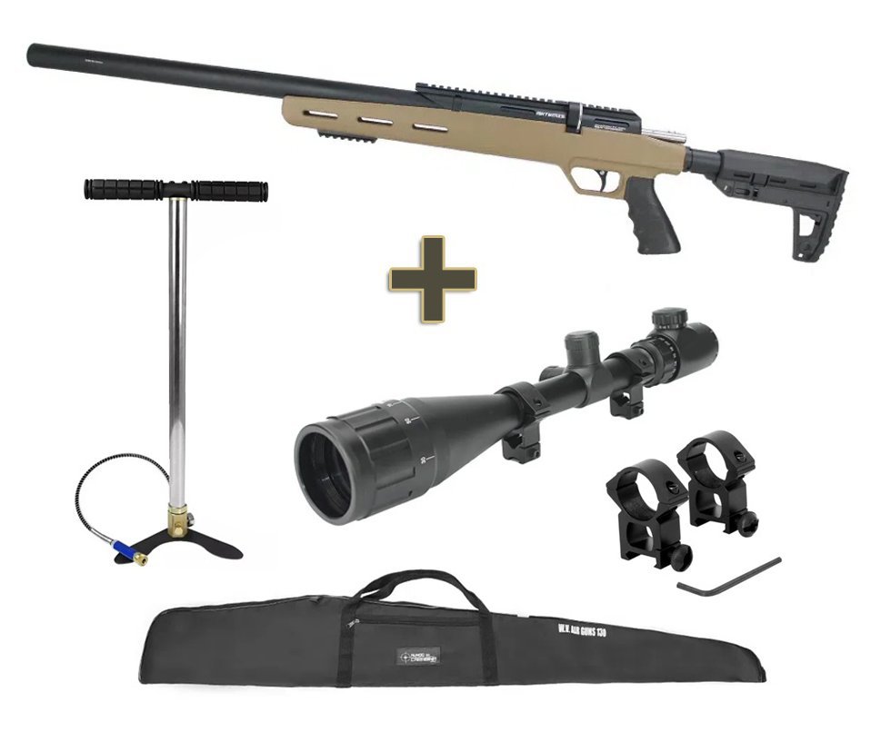 Carabina de Pressão PCP Artemis M30C Upper 6.35mm - FXR Armas + Bomba + Luneta 4-24x50 + Suporte 22mm