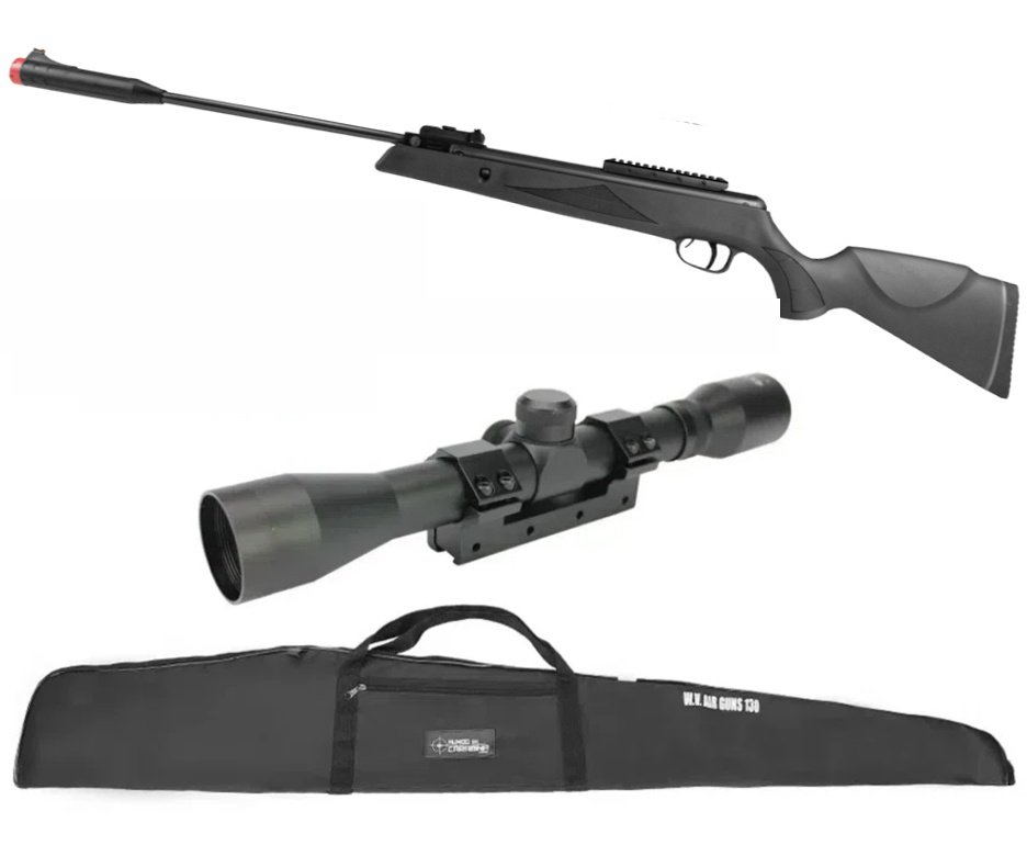 Carabina de Pressão Rossi Viper 6,35mm Gás Ram 80kg Big Bore - Rossi + Luneta 4x32 Mount Unico + Capa