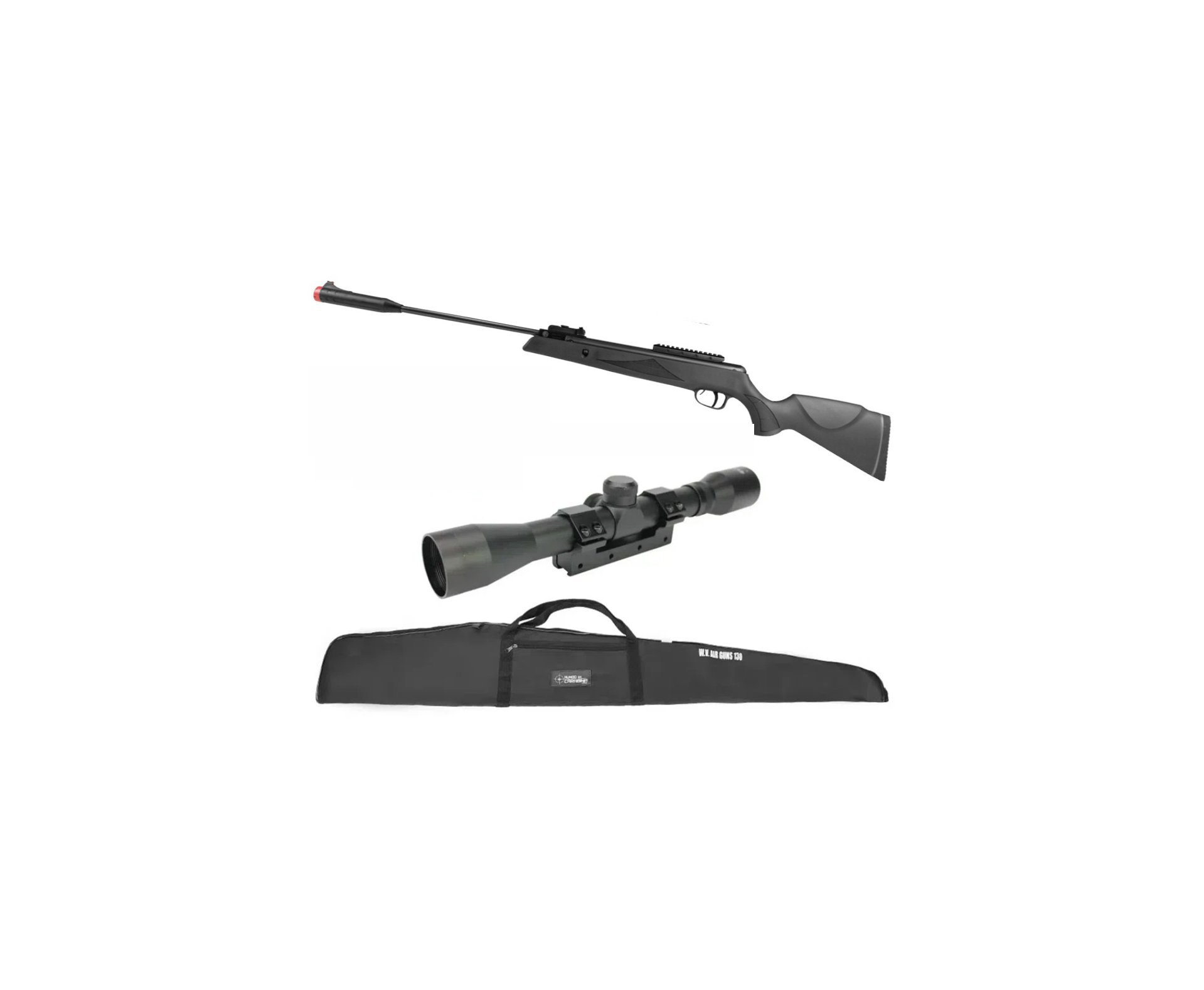 Carabina de Pressão Rossi Viper 6,35mm Gás Ram 80kg Big Bore - Rossi + Luneta 4x32 Mount Unico + Capa