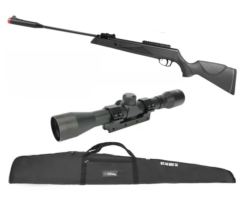 Carabina de Pressão Rossi Viper 6,35mm Gás Ram 80kg Big Bore - Rossi + Luneta 4x32 Mount Unico + Capa