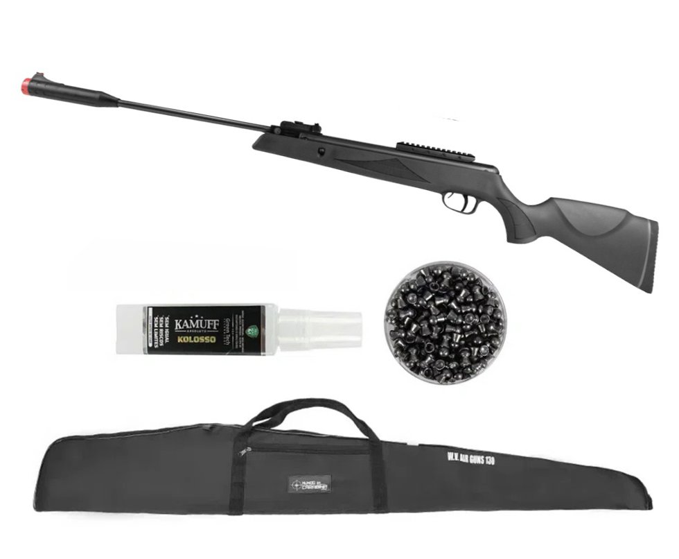 Carabina De Pressão Rossi Viper Gas Ram 80kg 6.35mm Artemis + Capa + Chumbinho + Kamuff