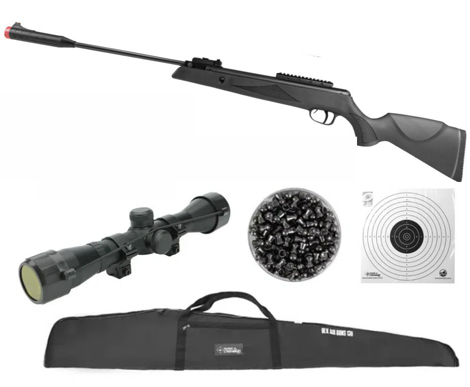 Carabina de Pressão Rossi Viper 6,35mm Gás Ram 80kg Big Bore - Rossi + Luneta 4x32 + Capa + Chumbinho + Alvos