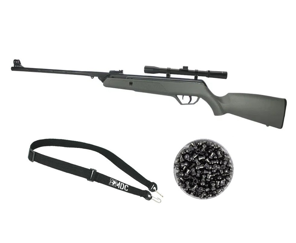 Carabina de Pressão CBC AG11 4.5mm + Luneta 4x20 + Bandoleira + chumbinho