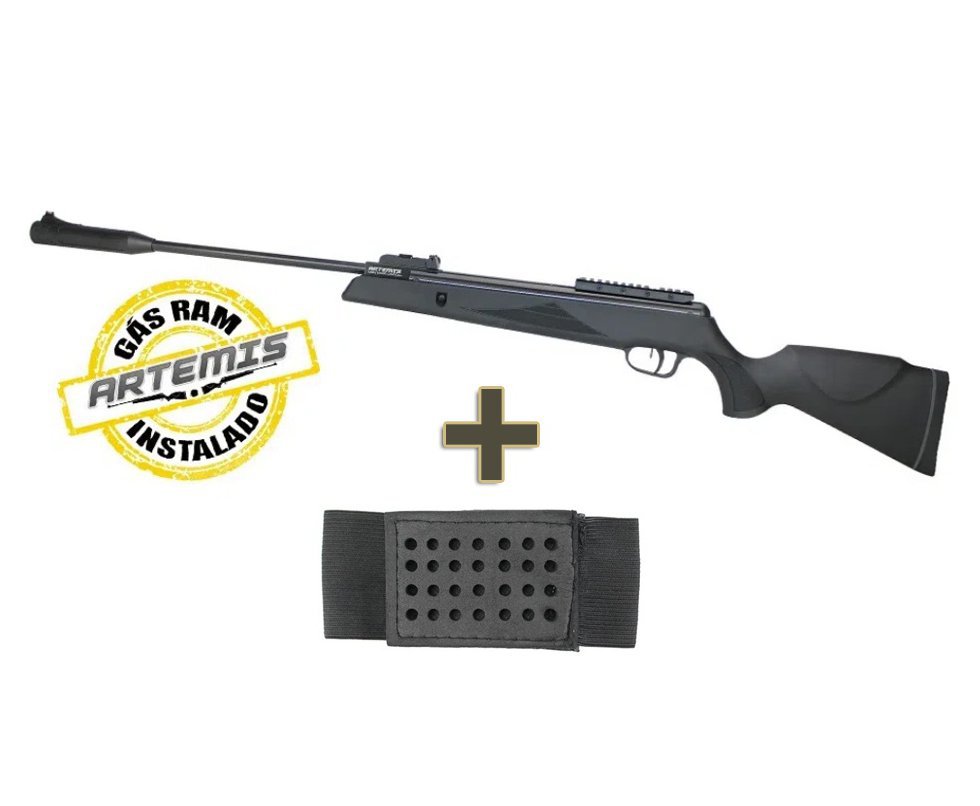 Carabina De Pressão Black Hawk Gas Ram 70kg 5.5mm Artemis + Porta chumbinho