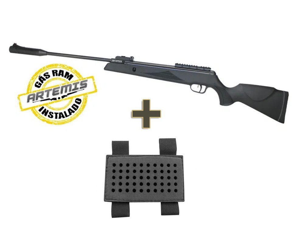 Carabina De Pressão Black Hawk Gas Ram 70kg 6.35mm Artemis + Porta chumbinho