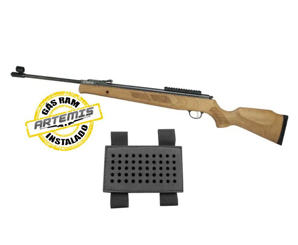 Carabina de Pressão Artemis GR1600W Falcon Gás Ram 6.35 Com Supressor - FXR Armas + Porta chumbo
