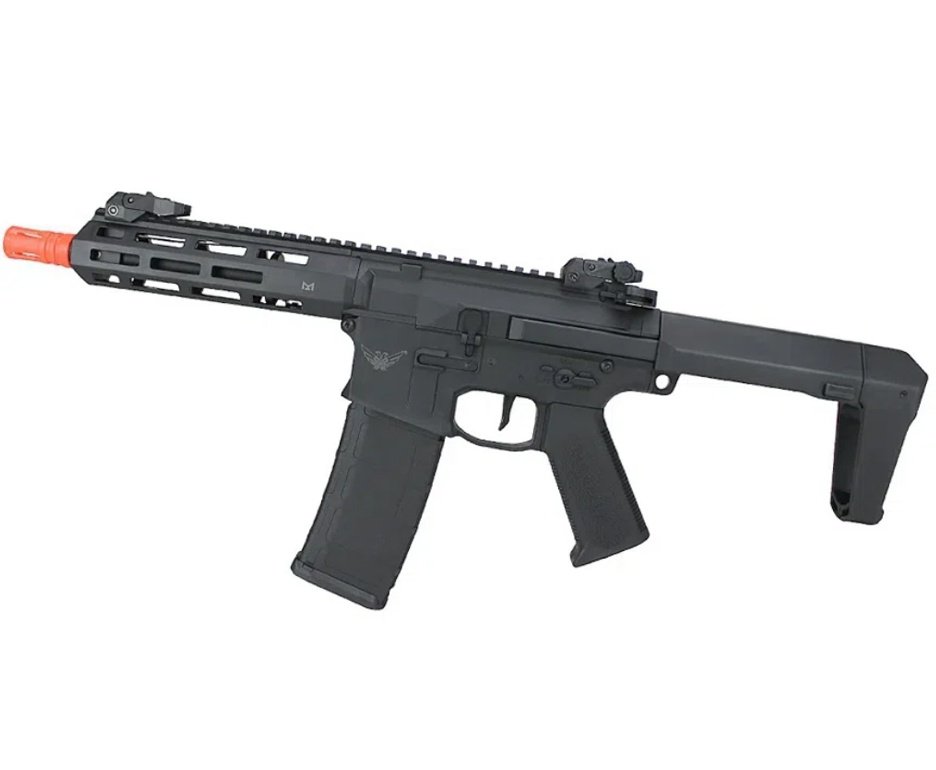 Rifle de Airsoft AEG M4 M904G PDW Bradok Gatilho Eletrônico - D.E Armory + BBs + Óleo de Silicone + Case