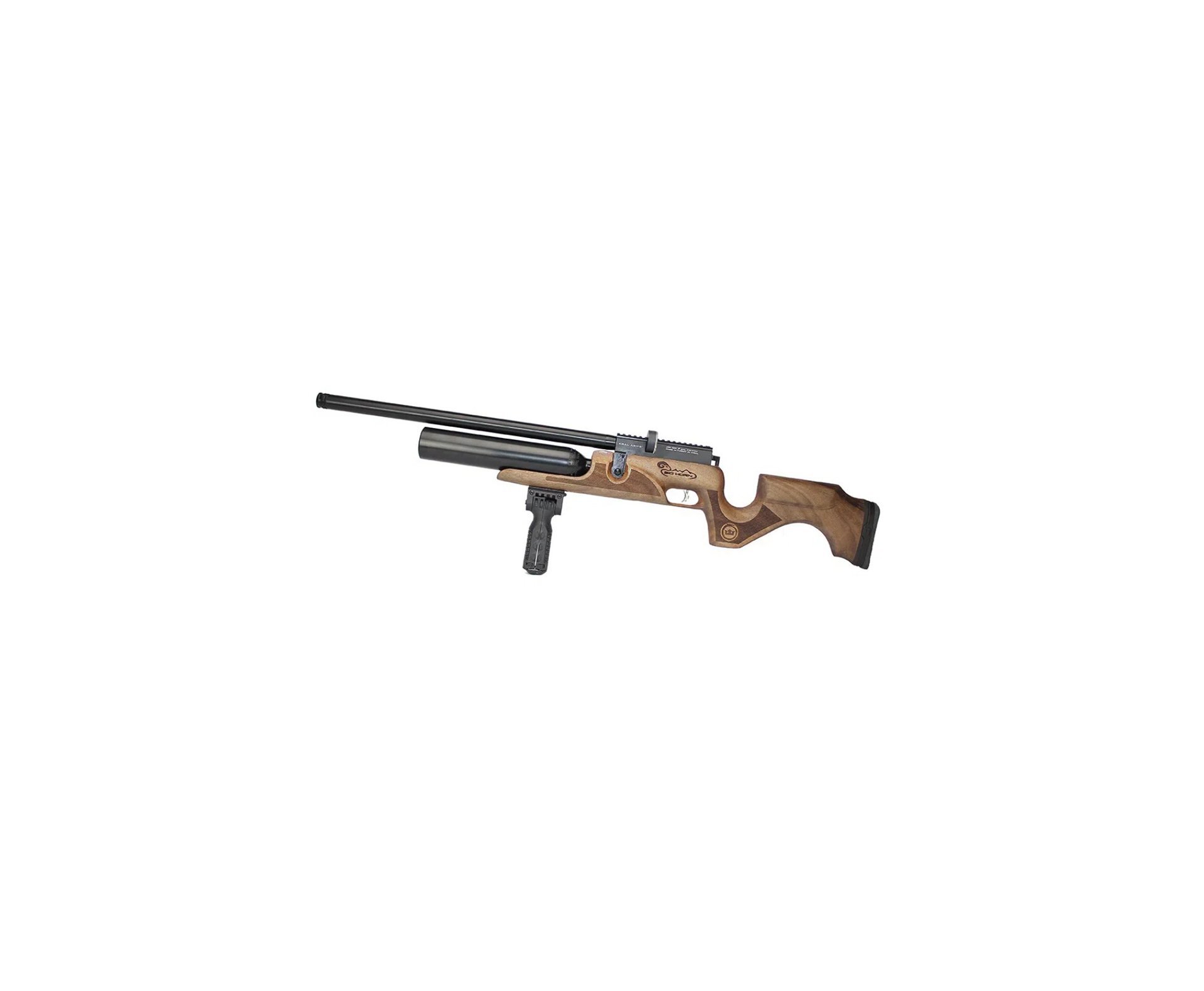 Carabina De Pressão Pcp Puncher Bighorn Madeira 09 Tiros 7.62mm Kral Arms + Luneta 6-24x50 + Mount 22mm