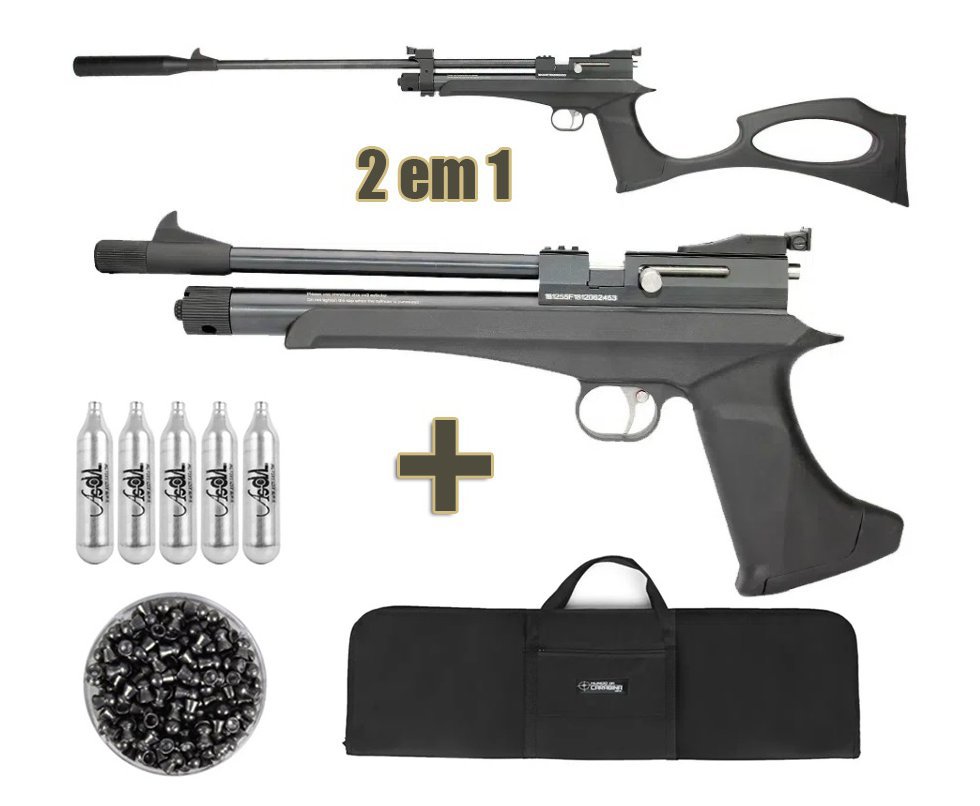 Carabina De Pressão Co2 Cp2 Hibrida Artemis 5,5mm + Capa + CO2 + Chumbinho