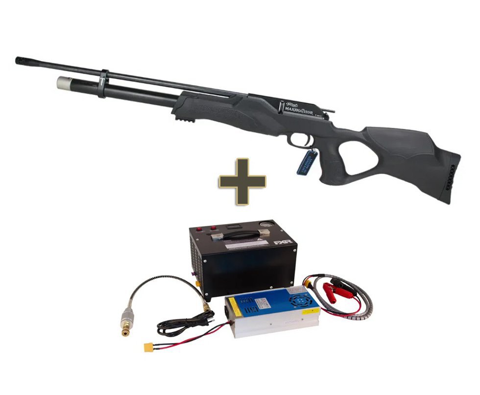 Carabina de Pressão PCP Walther MaximaThor Varmint 5.5 + Compressor Portátil