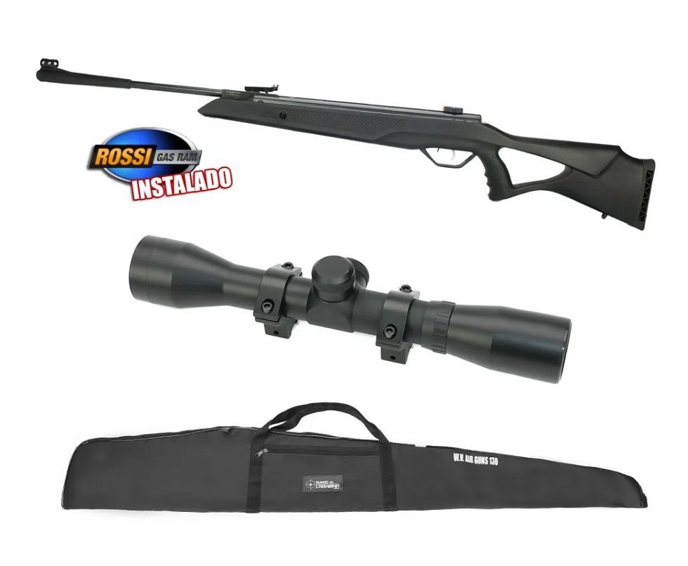 Carabina De Pressão Sag R1000 Cal 4,5mm Gás Ram - Rossi/sag + Luneta + Capa