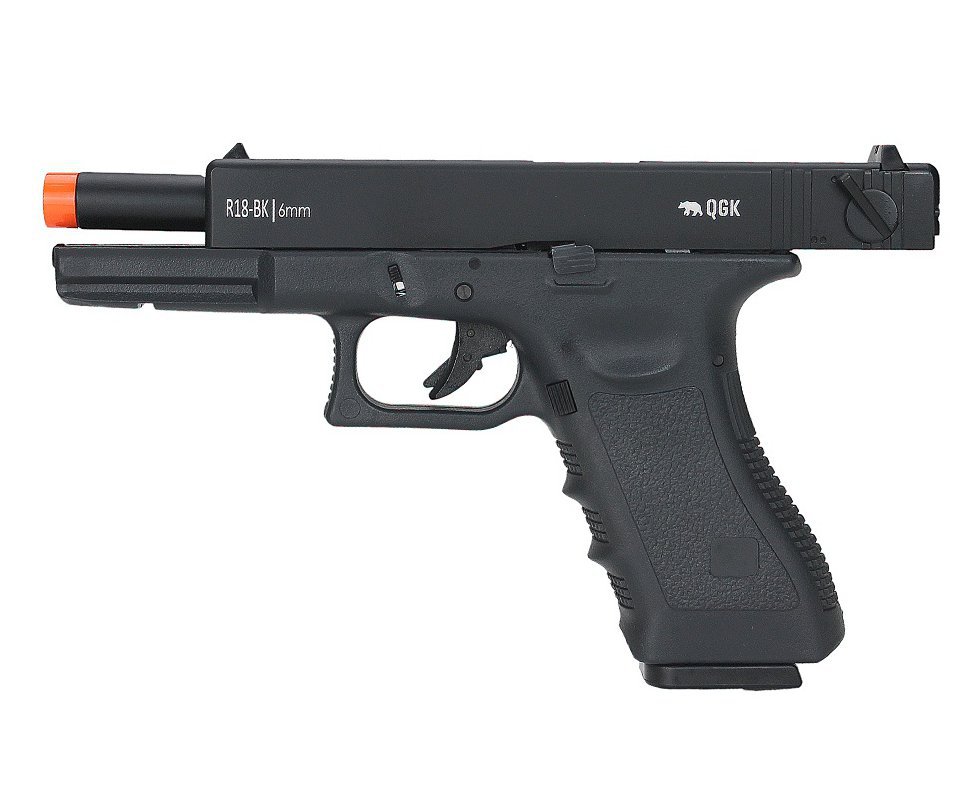 Pistola De Airsoft Army Armament Gbb Green Gas Glock R18 Black Blowback 6mm