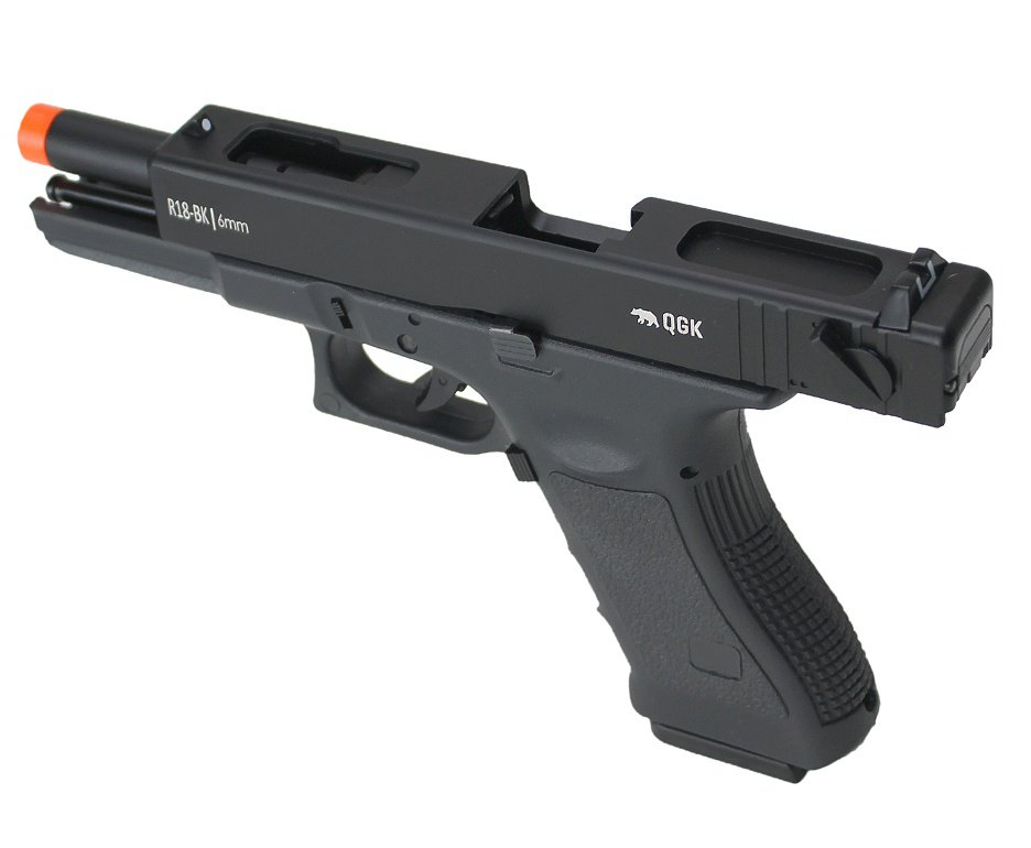 Pistola De Airsoft Army Armament Gbb Green Gas Glock R18 Black Blowback 6mm