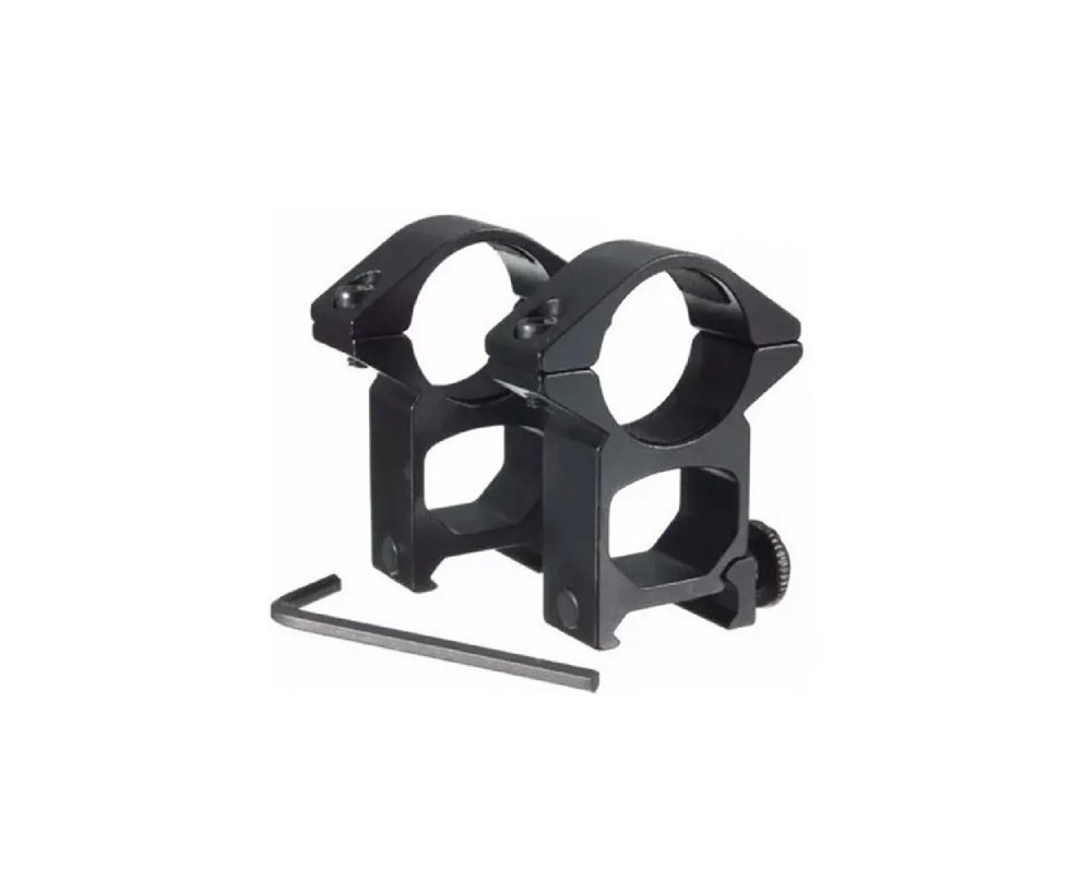 Jogo Mount Alto 7/8 22mm Tubo 25mm (2 Parafusos) Simples - Rossi