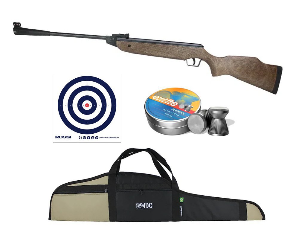 Carabina De Pressão Cometa 220 - Calibre 4,5 Mm + Capa + Chumbinho + Alvos