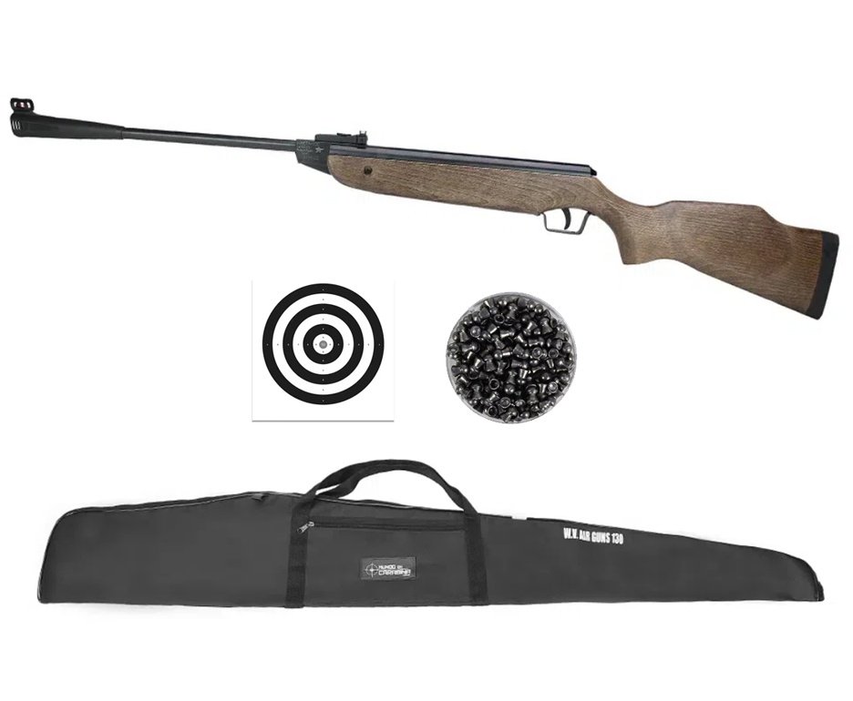 Carabina De Pressão Cometa 220 - Calibre 5,5 mm + Capa + Chumbinho + Alvos