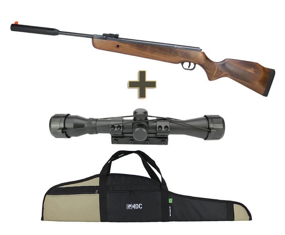 Carabina De Pressão Cometa New Fenix 400 Compact com Supressor 4.5mm + Capa + Luneta 4x32