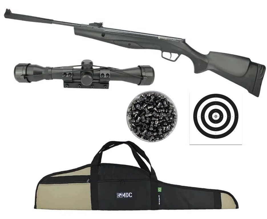 Carabina De Pressão Stoeger Rx20 Nitro Dynamic 5.5 Beretta + Capa + Luneta 4x32 + Chumbinho + Alvos