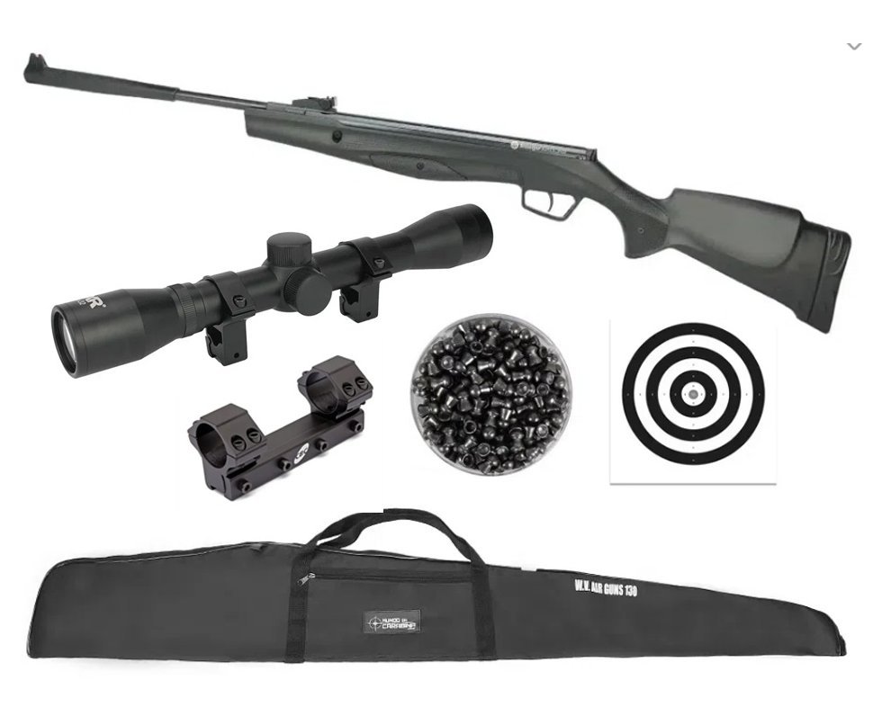 Carabina De Pressão Stoeger Rx20 Nitro Dynamic 5.5 Beretta + Capa + Luneta 4x32 + Chumbinho + Alvos