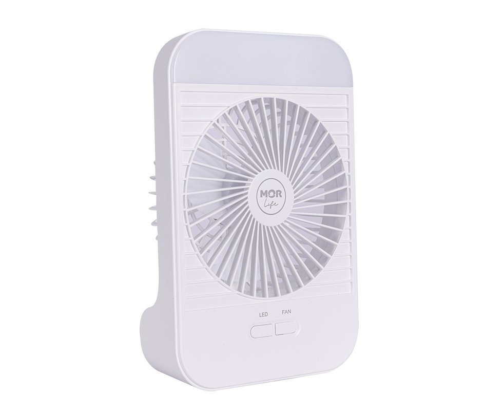 Mini Ventilador Portátil Recarregável Com Luminária - MOR