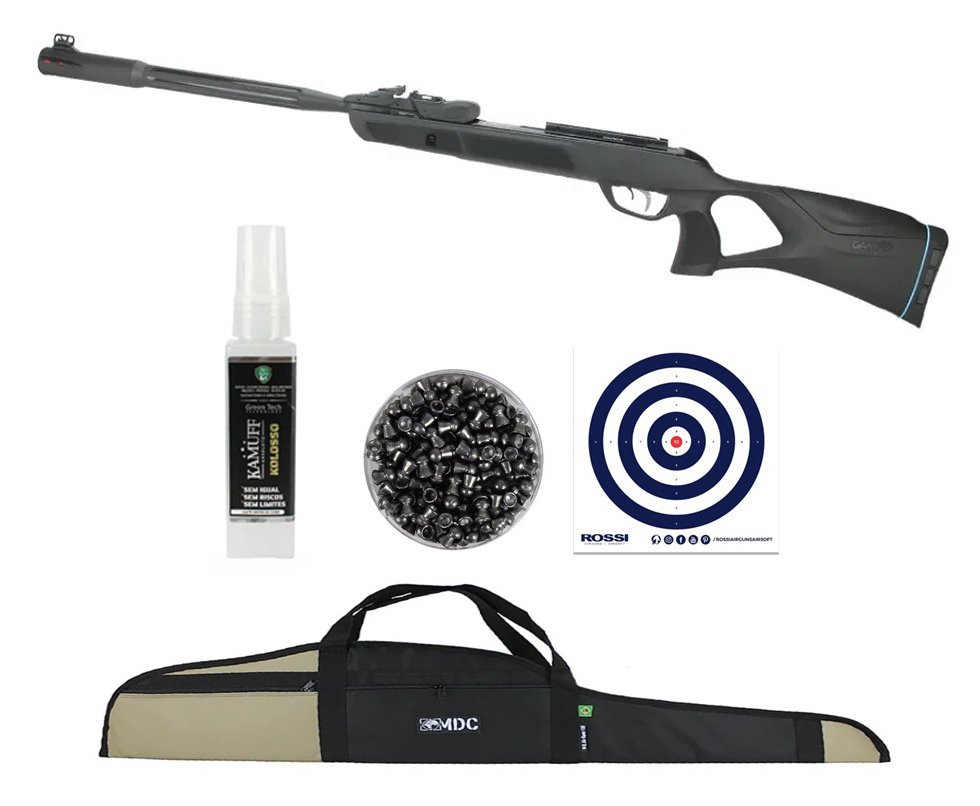 Carabina De Pressão Gamo Roadster Igt News Replay 10x G2 Polimero 5,5mm + Capa/Case Premium + Chumbinho + Alvos + Kamuff