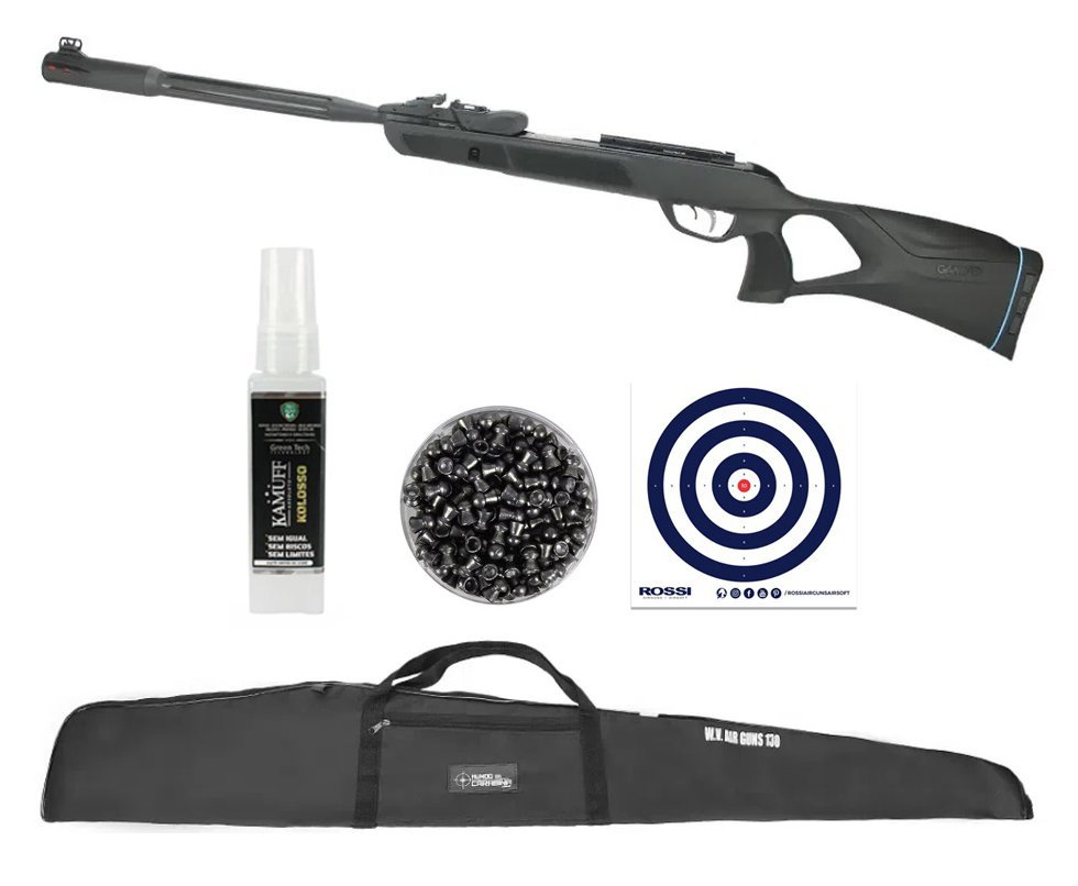 Carabina De Pressão Gamo Roadster Igt News Replay 10x G2 Polimero 5,5mm + Capa + Chumbinho + Alvos + Kamuff