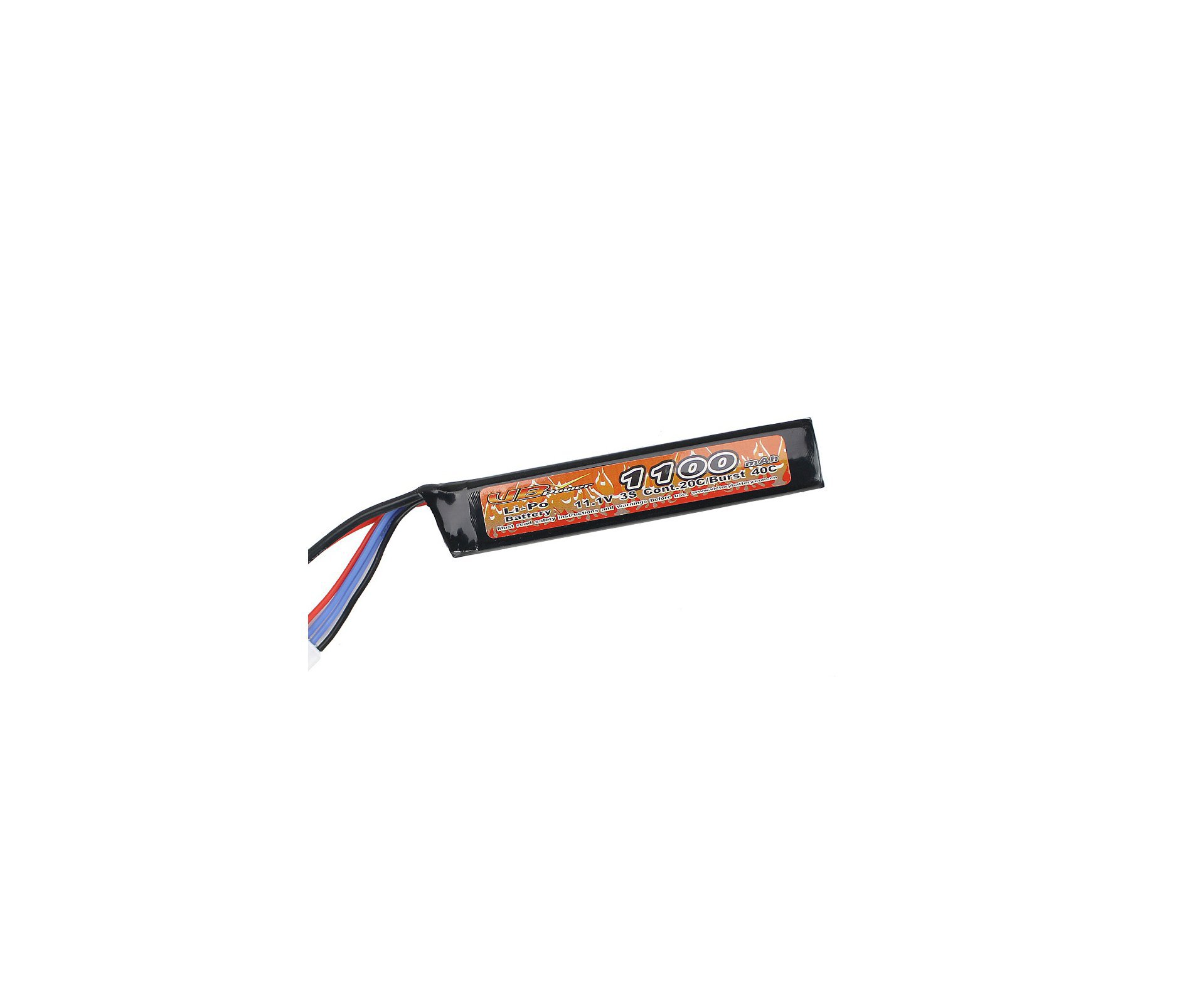 Bateria lipo Taitus 11,1 V 1100 MAH 20C - medidas 17x21x103mm