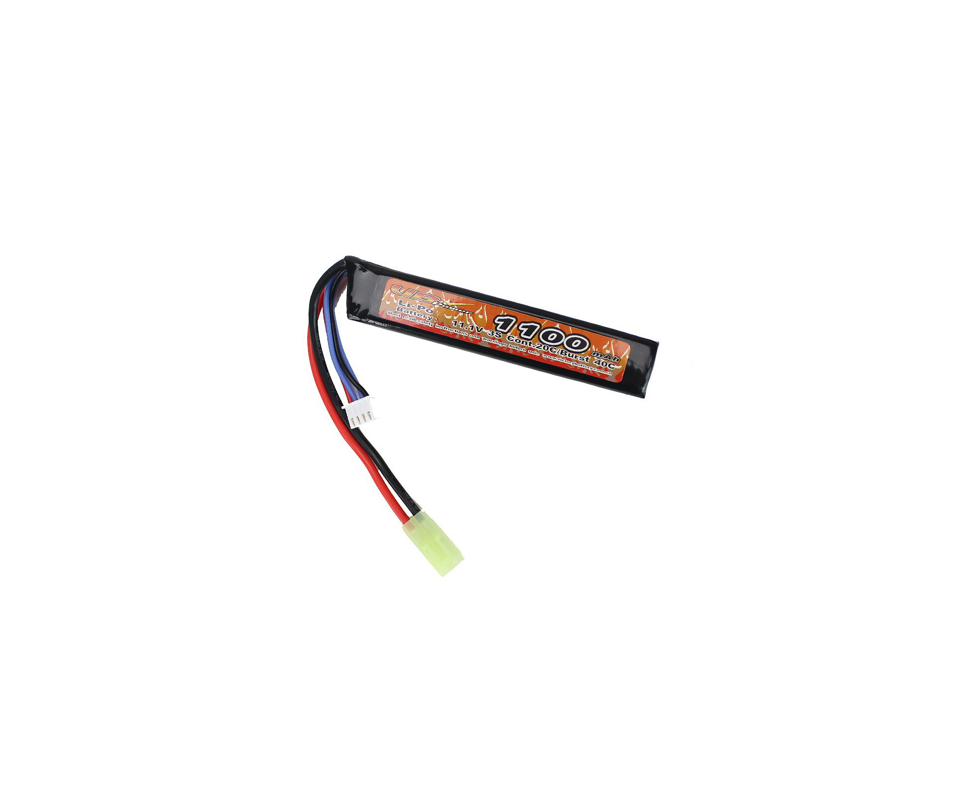 Bateria lipo Taitus 11,1 V 1100 MAH 20C - medidas 17x21x103mm