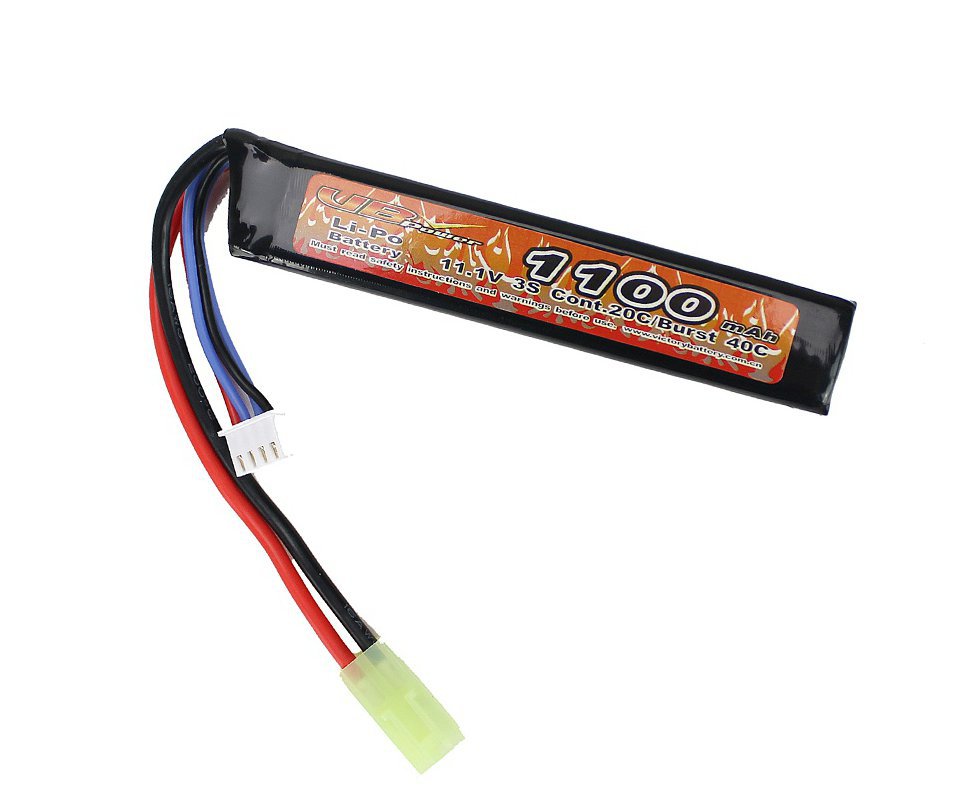 Bateria lipo 11,1 V 1100 MAH 20C Rifle Airsoft AEG - 1 Célula - VB Power