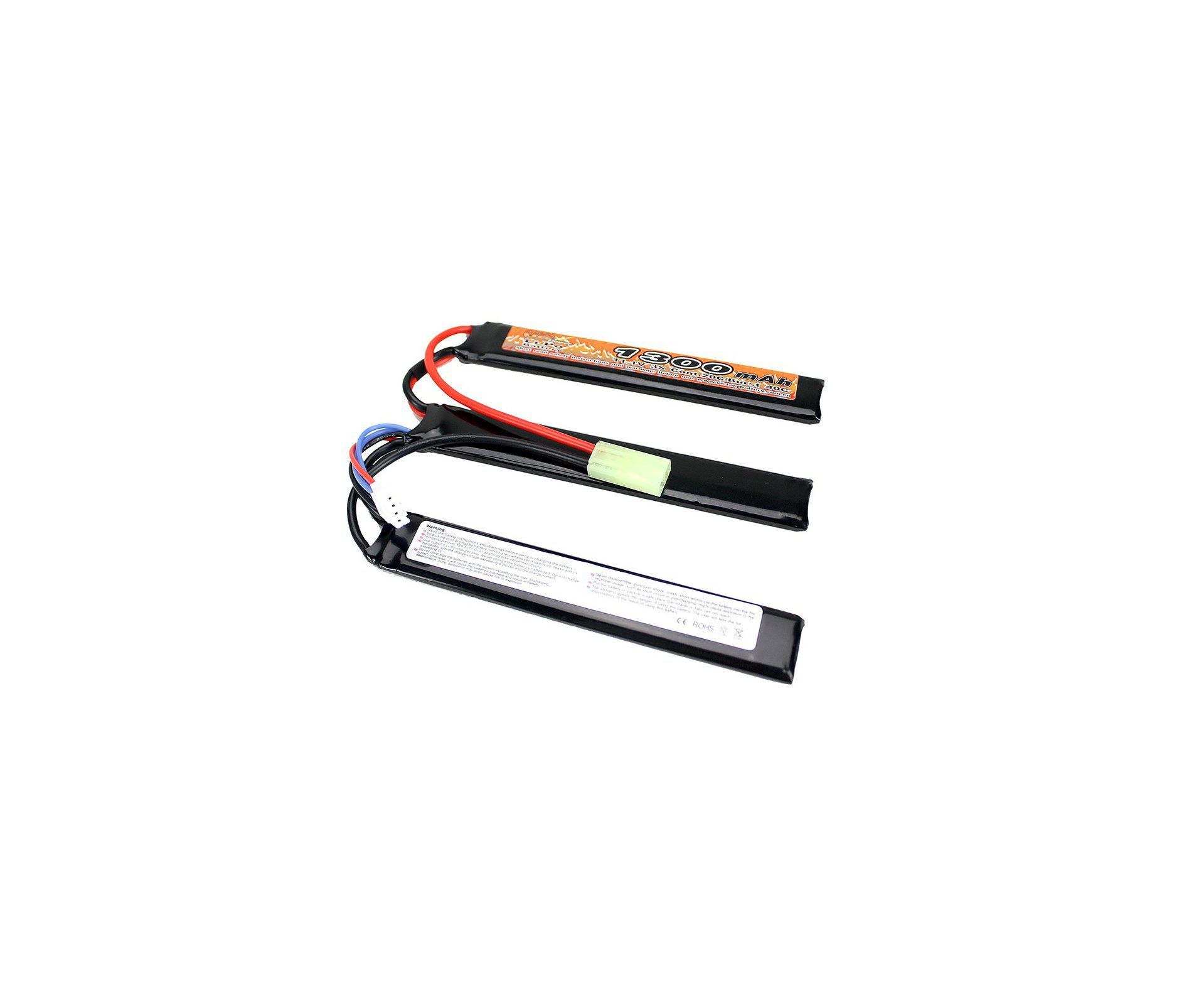 Bateria lipo VB Power 11,1 V 1300 MAH 20C - medidas 6,1x19x126mm cada celula