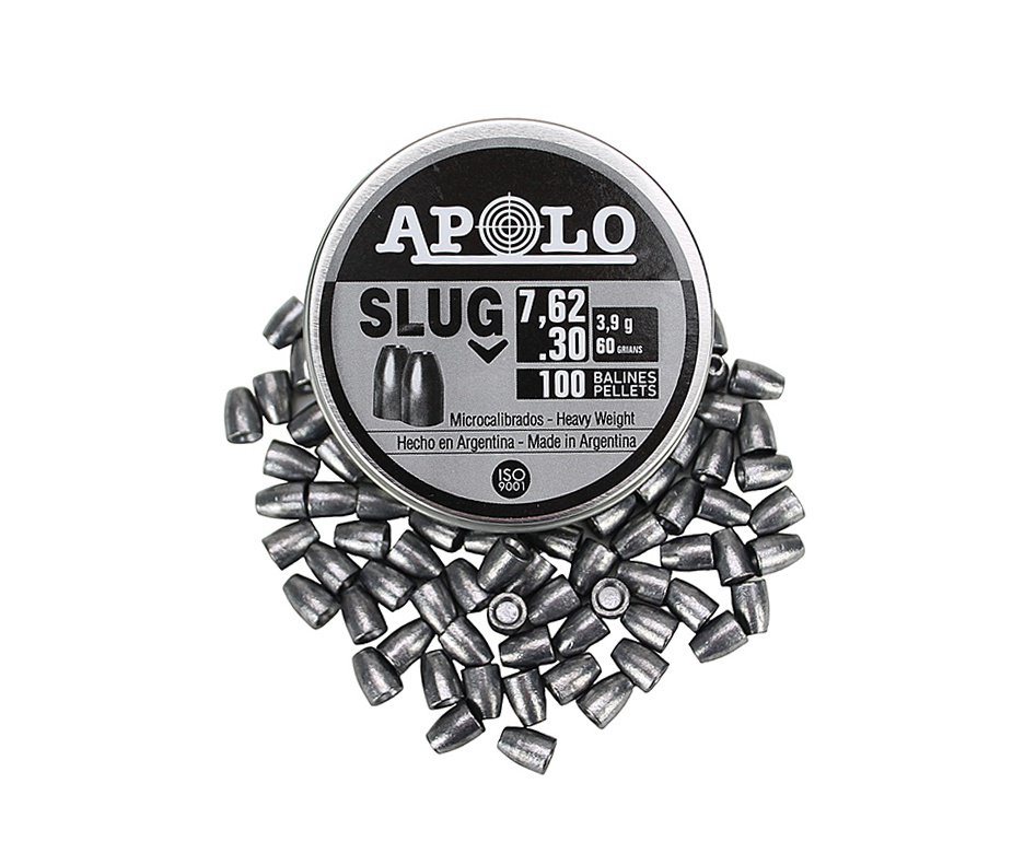 Chumbinho Apolo Slug 7,62mm (100 un) - 60 grains
