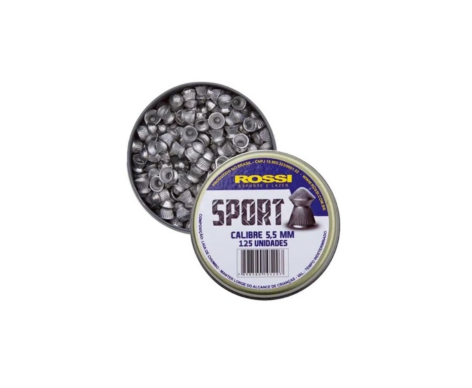 Kit 3 latas de chumbinho Sport 5,5mm com 125 und - Rossi