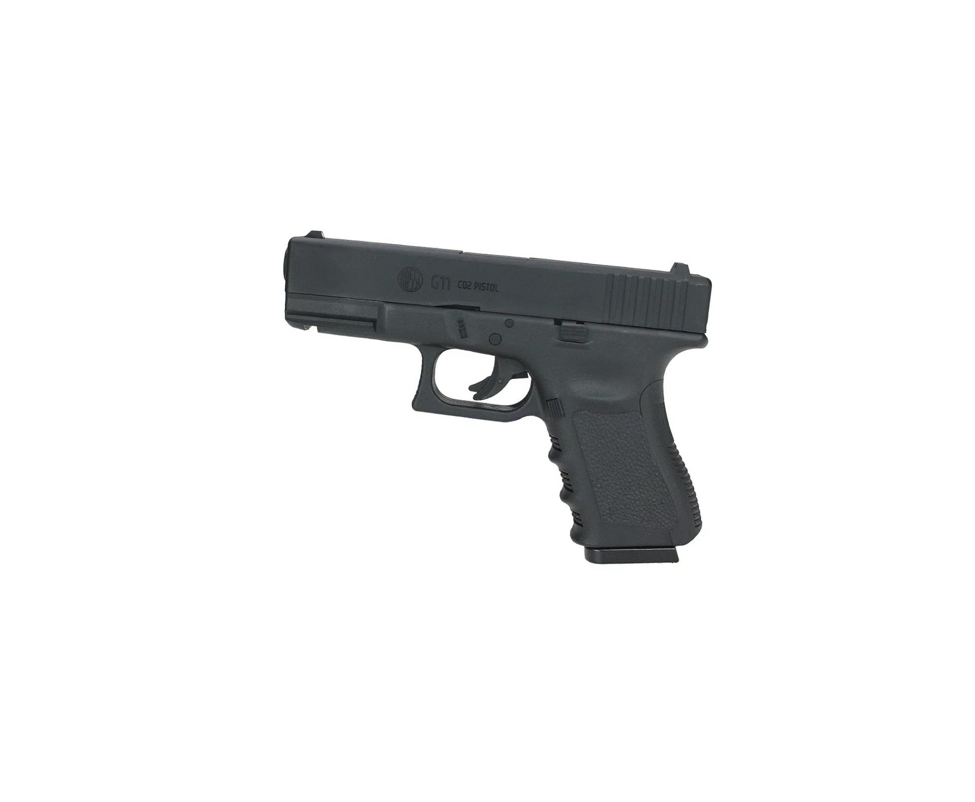 Pistola de Pressão Glock G11 Rossi 6,0mm G19 NBB + CO2 + BBs + Case+ Óleo de silicone + Alvos