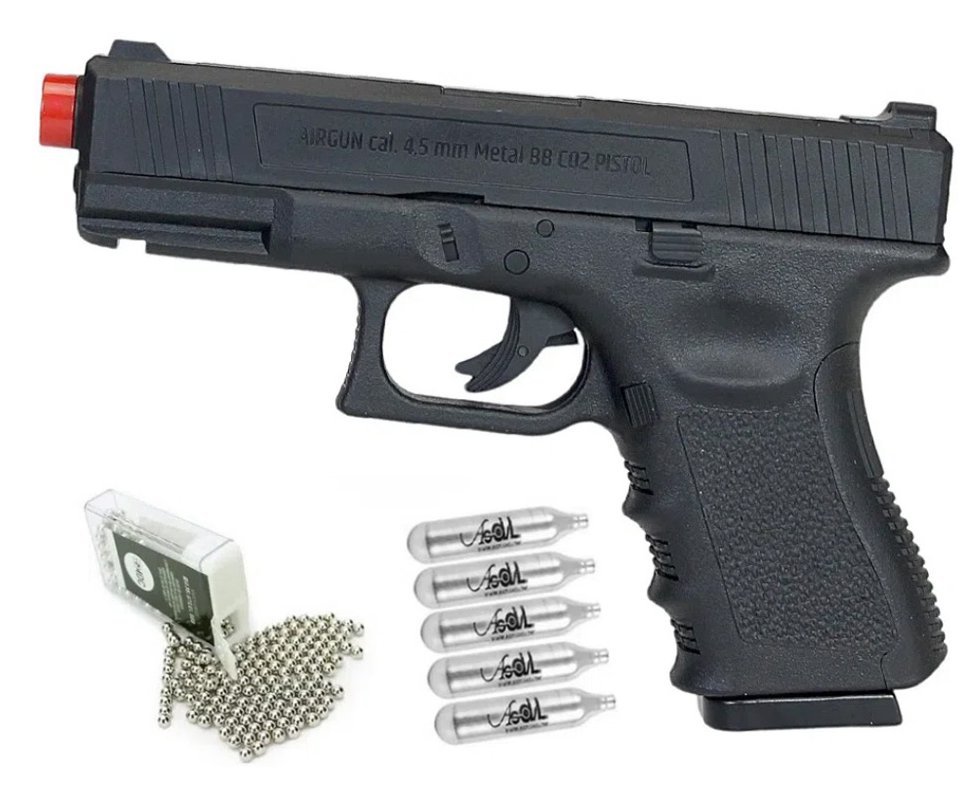 Pistola de Pressão Glock G11 CO2 Rossi 4.5mm G19 NBB + CO2 + BBs