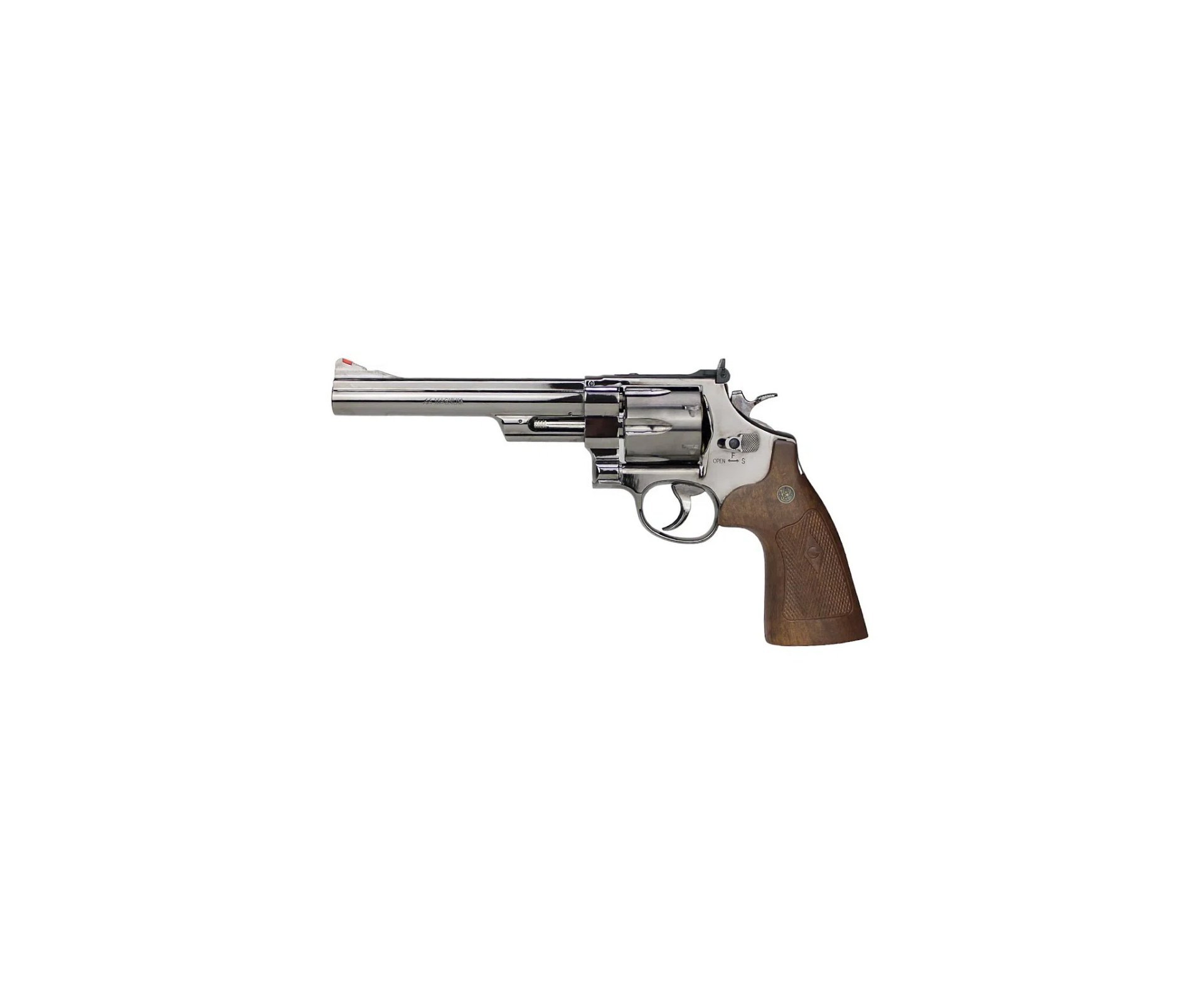 Revolver de Pressão CO2 Smith & Wesson 6,5" 44 Magnum M29 4,5 FullMetal Licenciado + Co2 + Esfera de aço